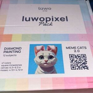 Meme Cats 2.0 Diamond Painting Kit - Pink and Blue